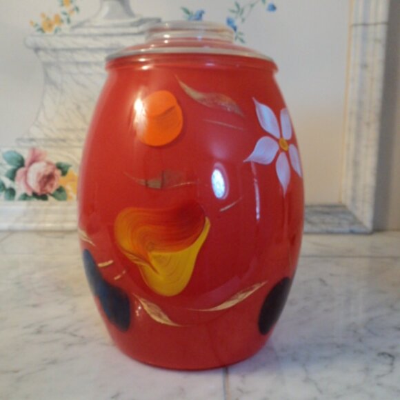 Bartlett collins cookie jar vintage~red~ 10" tall - Picture 1 of 10